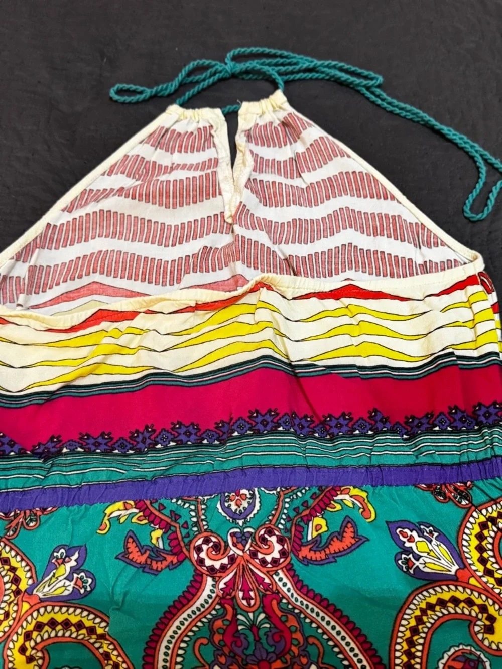 Flying Tomato Red & Green Printed Boho Maxi Skirt - Picture 4 of 5